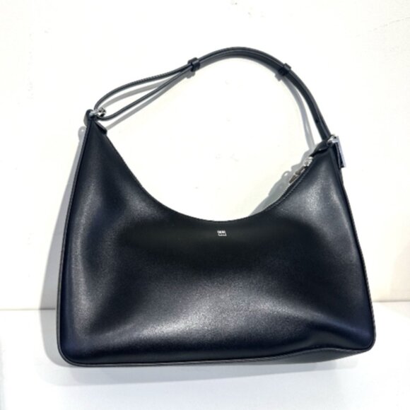 Givenchy Moon Cutout Logo Chain Shoulder Bag 2Way Black Leather - Picture 2 of 8